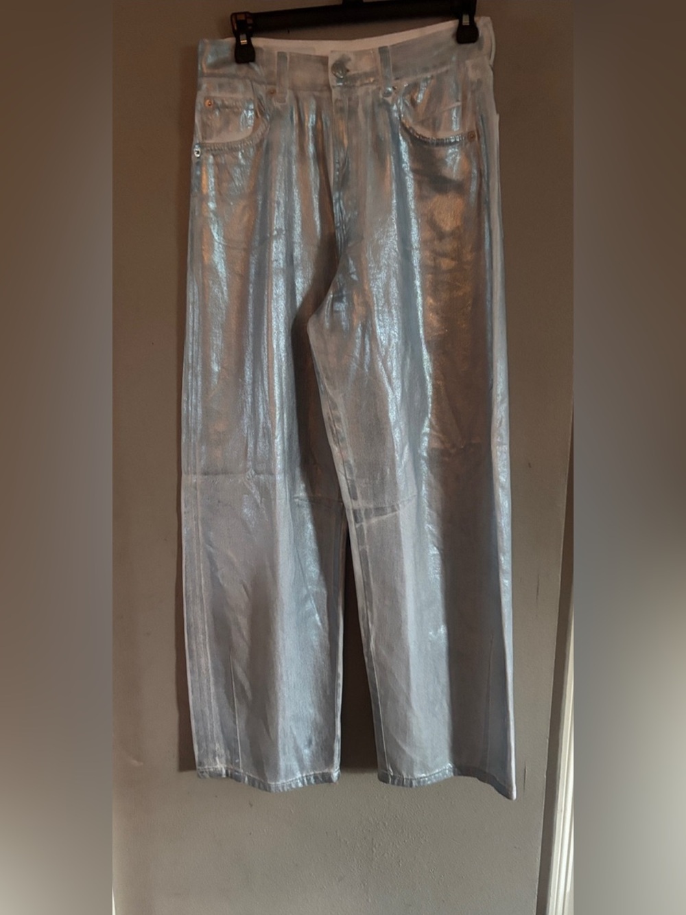 Zara Cream High-Rise Pants